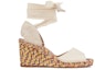 Order (Women) Chloe Leather Wedge Sandal 'White Fashion' CHC23U836DM122