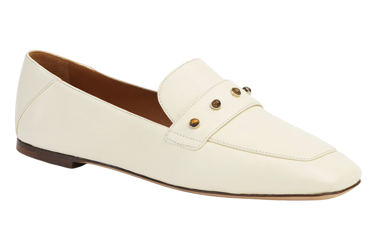 (W) Chloe Leather White 'Gemstone Slip-On Loafers' 圖 3