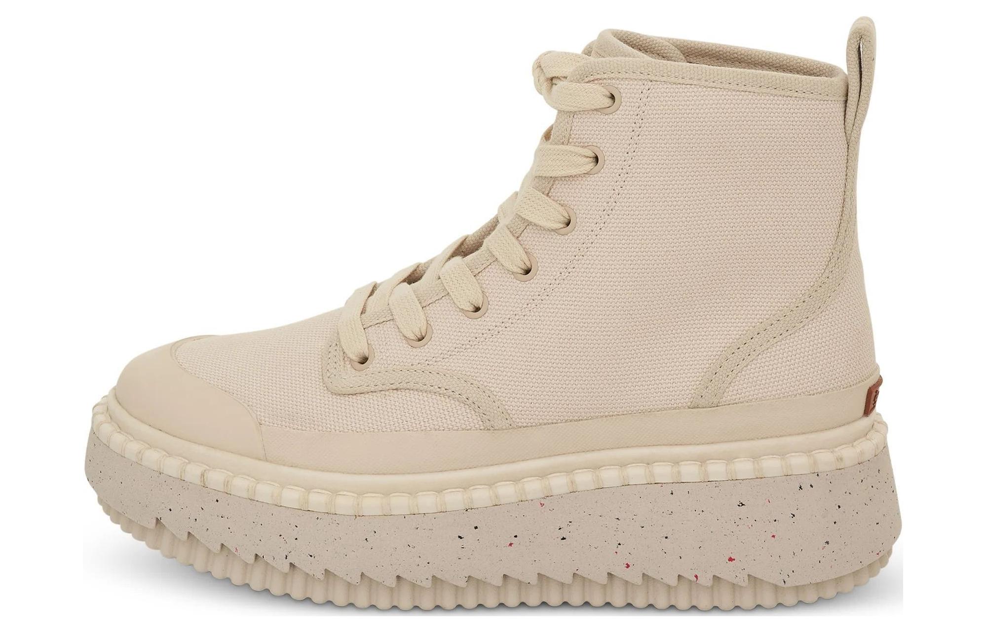 (Women) Chloe Lilli Canvas Lace-Up Chunky Boots 'Sand' CHC22W6960827J