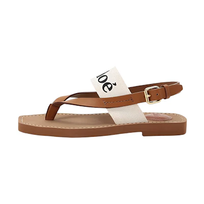(W) Chloe Logo Buckle Sandals 'Brown'