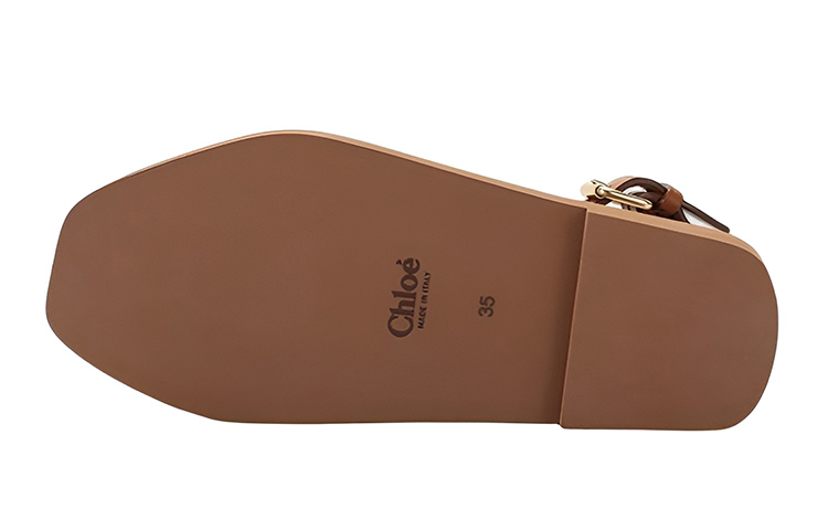 (W) Chloe Logo Buckle Sandals 'Brown' 圖 4