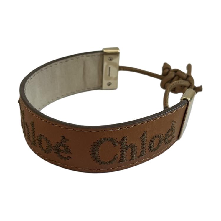 (Women) Chloe Logo Embellished Bracelet -  Brown CHC23SFB19CHO211
