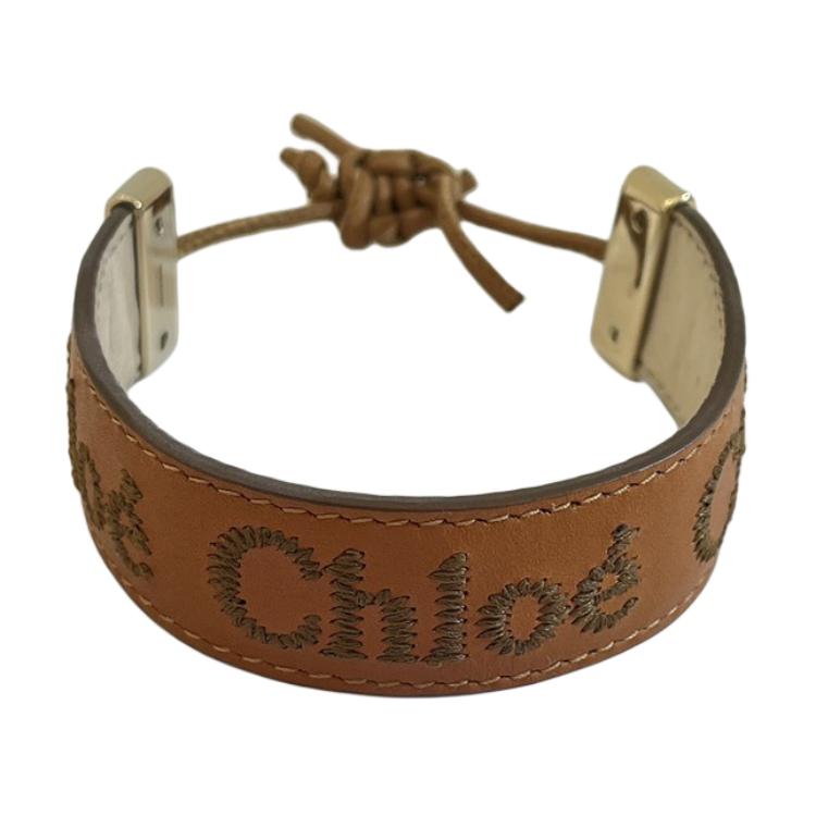 Lookbook (W) Pulsera Chloe con Logo Adornado - Marrón CHC23SFB19CHO211