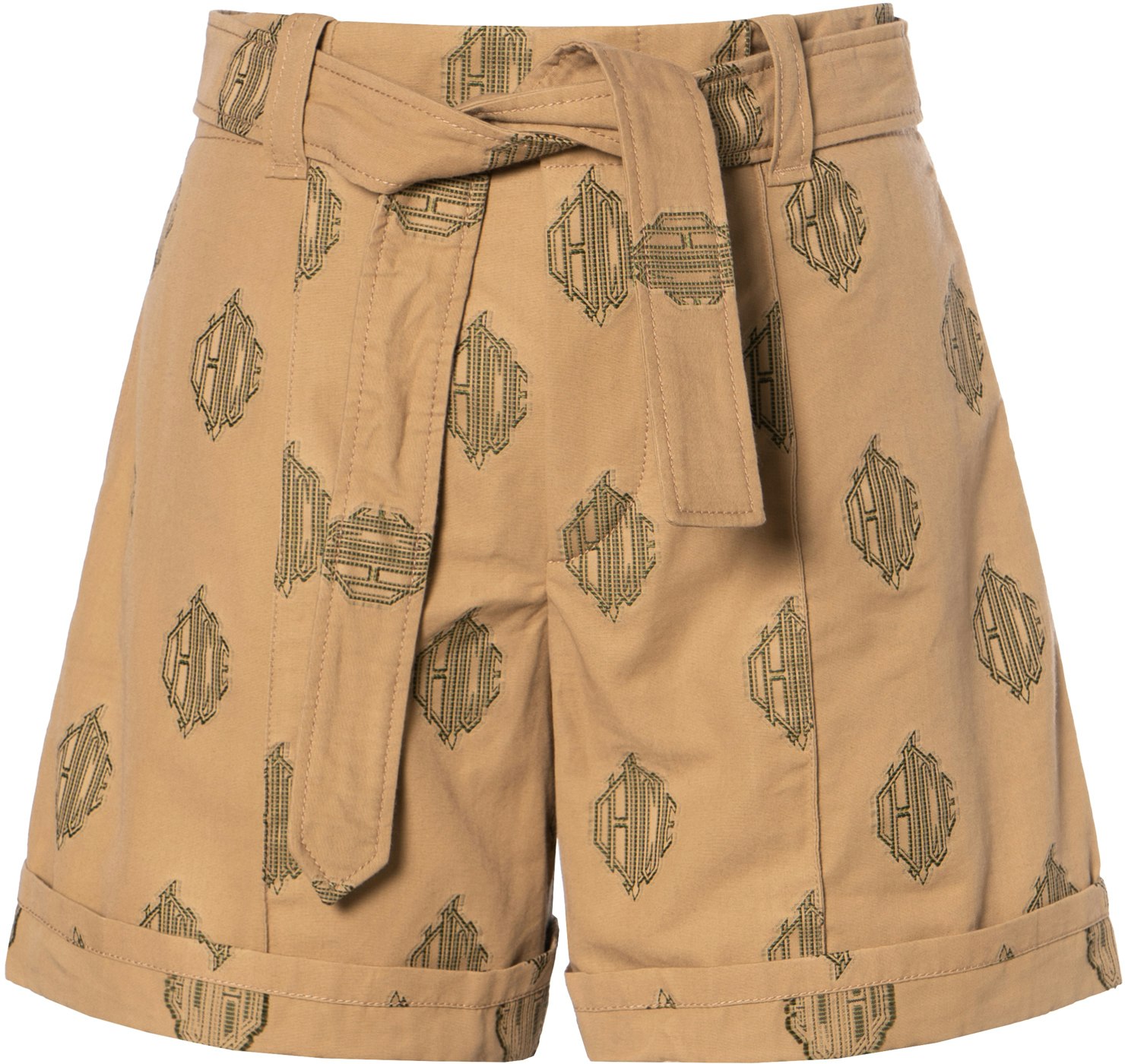 women-chloe-logo-jacquard-casual-shorts-khaki-color-chc-20-ssh-2131224-i
