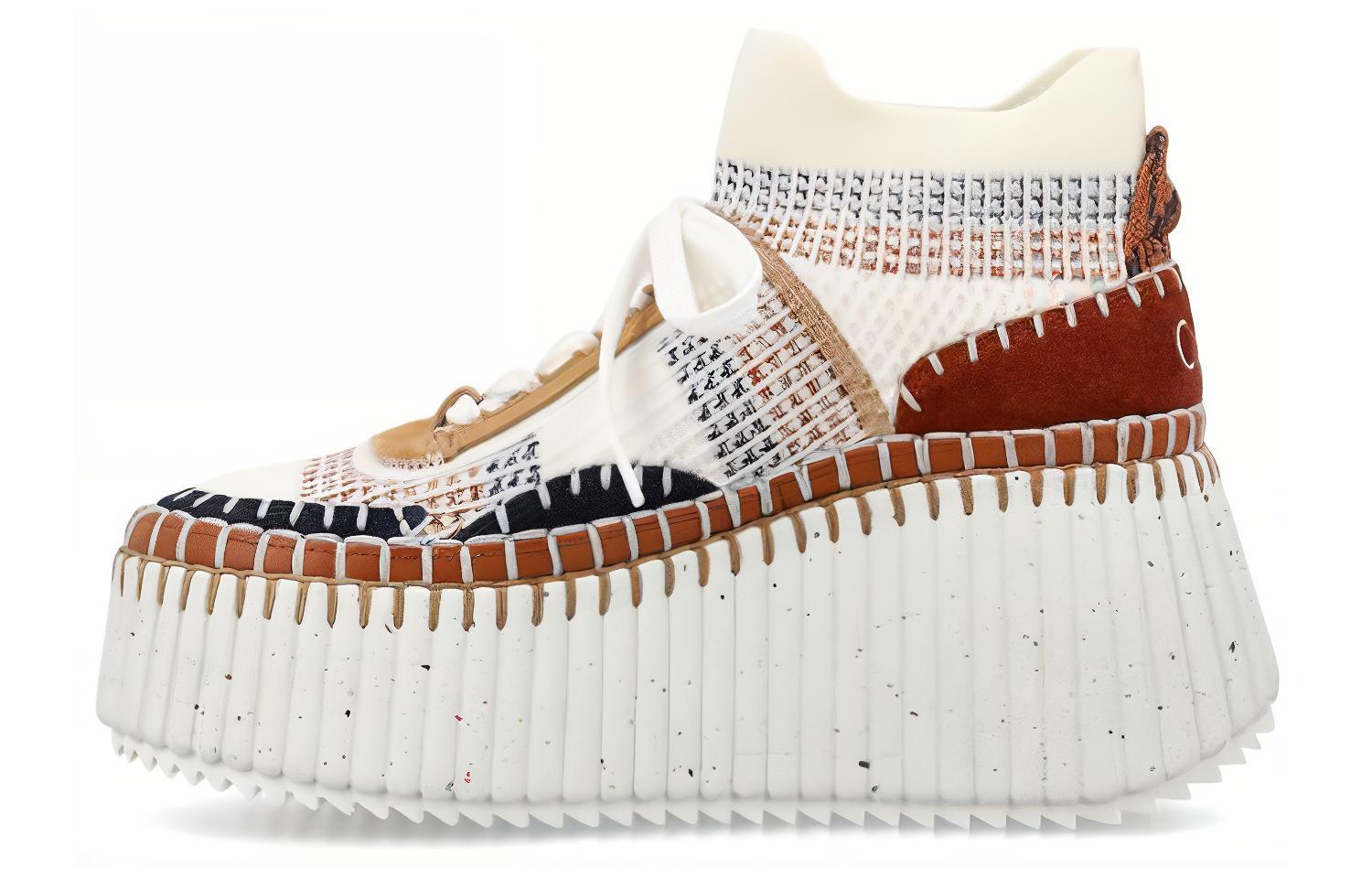 (W) Chloe Low-Top Lace-Up 'White Brown'
