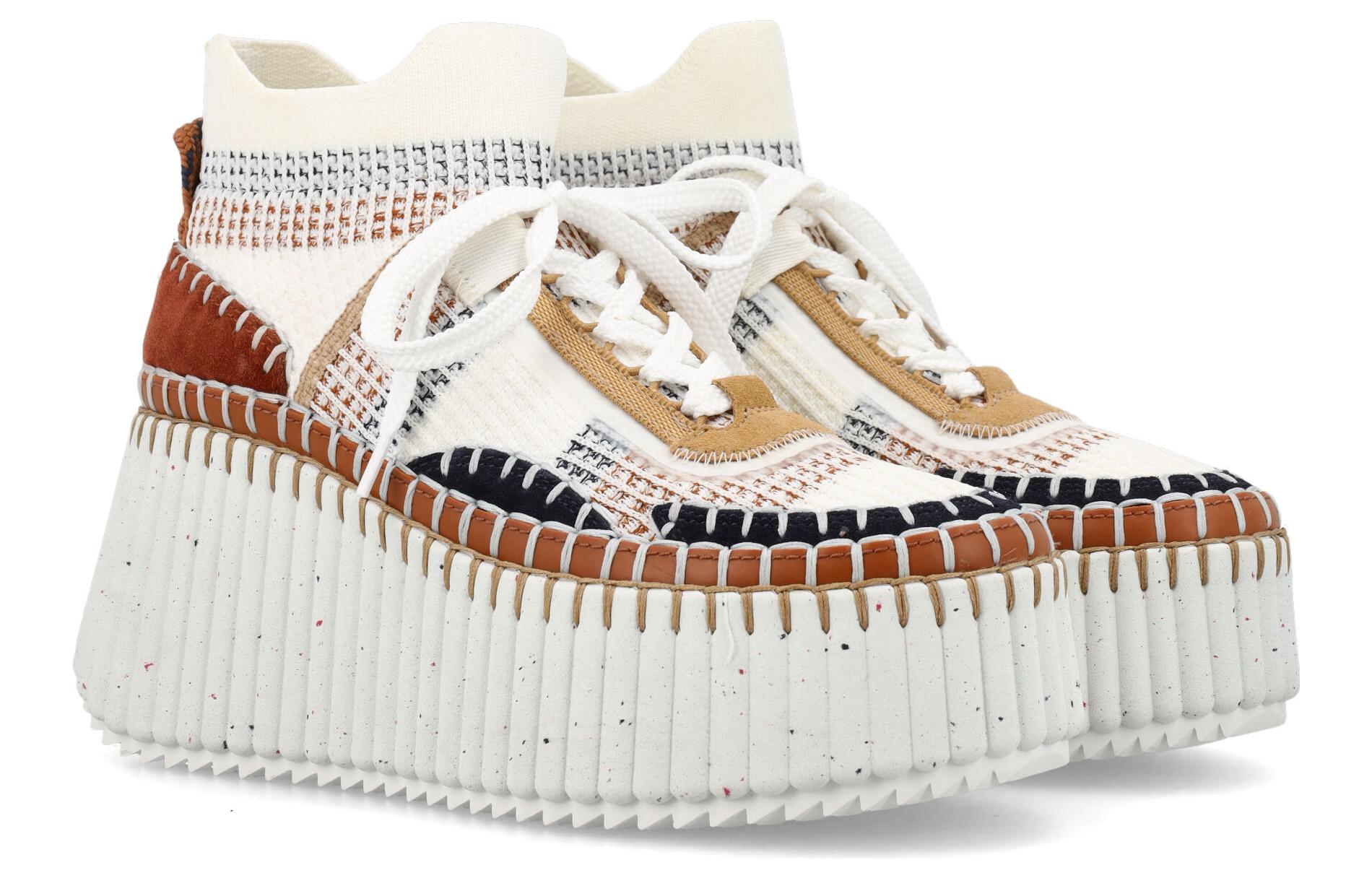 (W) Chloe Low-Top Lace-Up 'White Brown' 圖 2