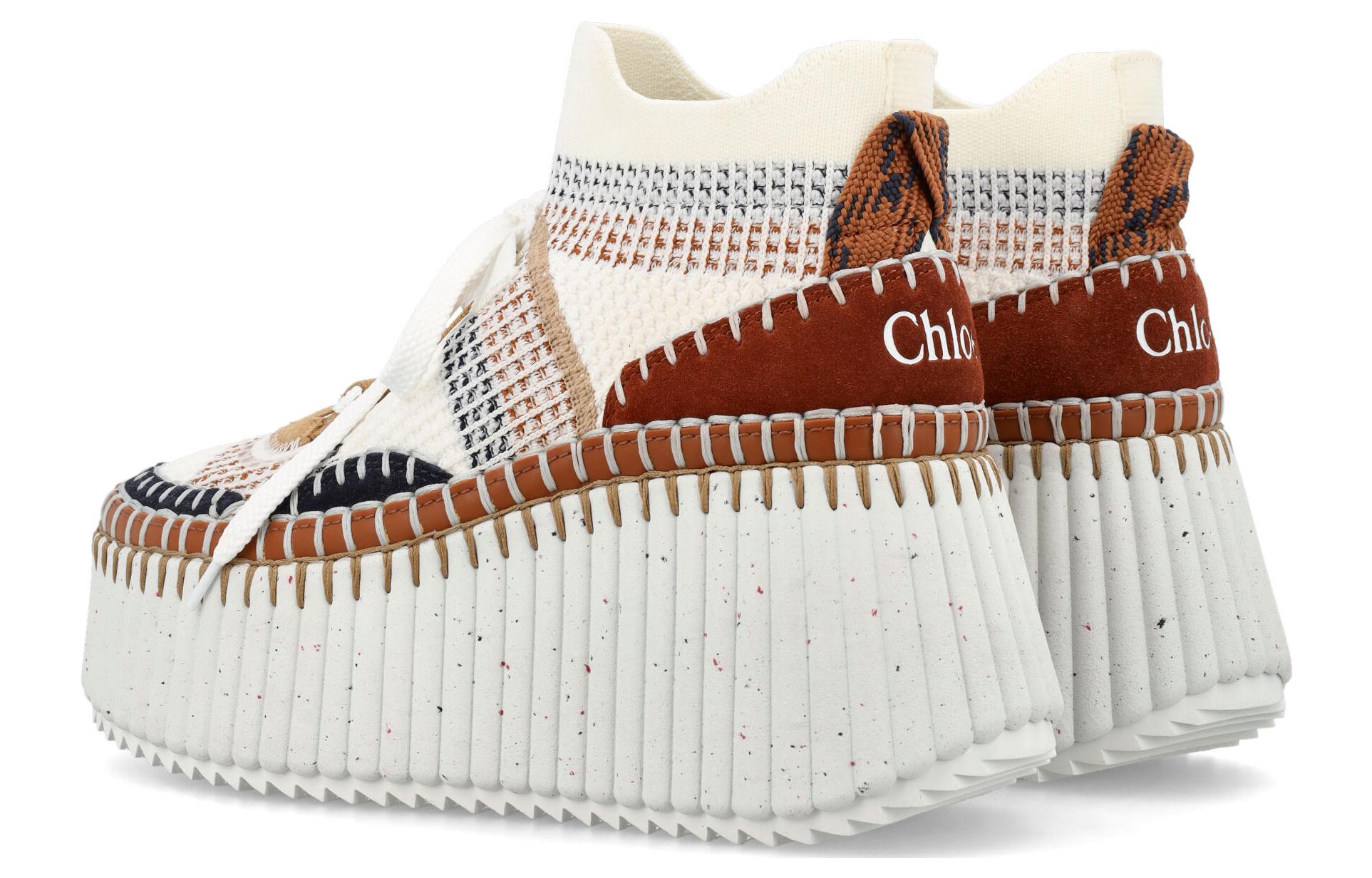 (W) Chloe Low-Top Lace-Up 'White Brown' 圖 3