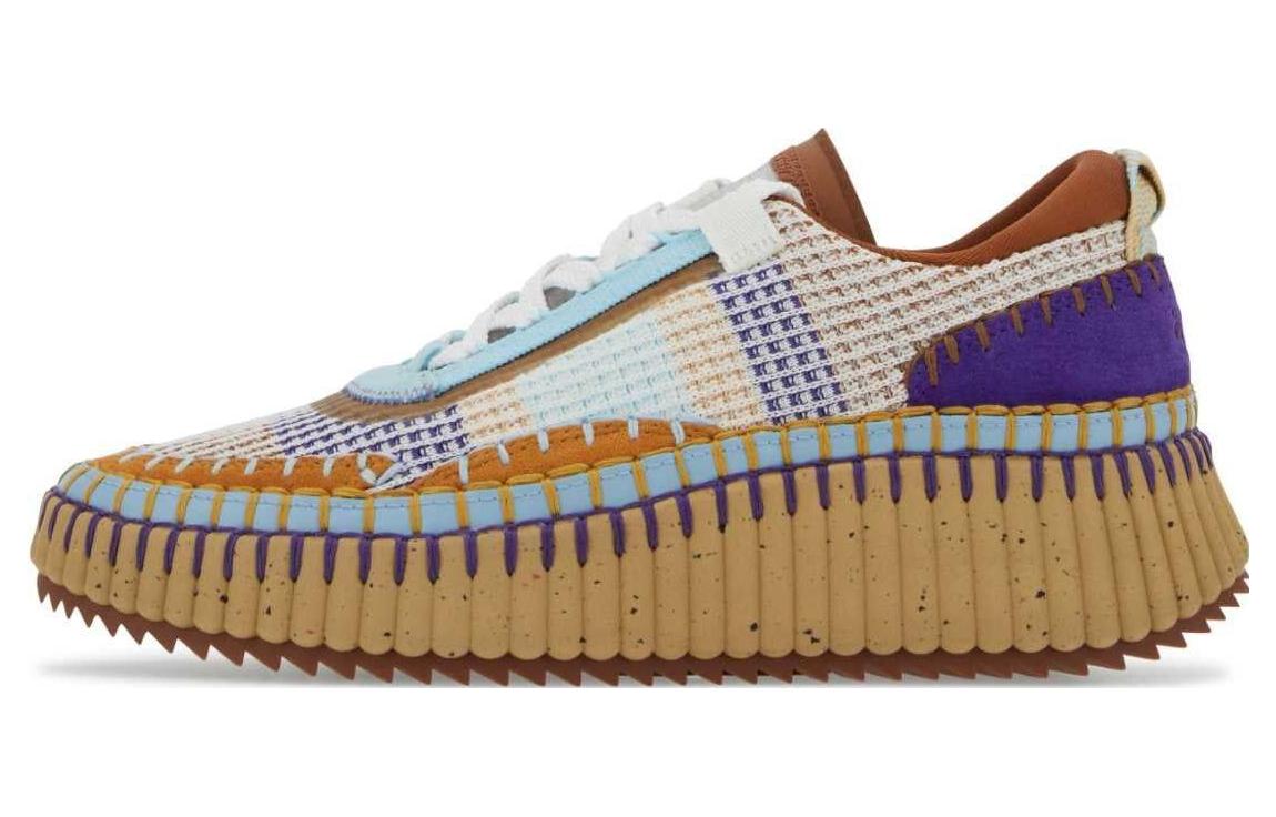 (Women) Chloe Low-Top Lace-Up Sneaker 'White Blue' CHC22S579Y099L