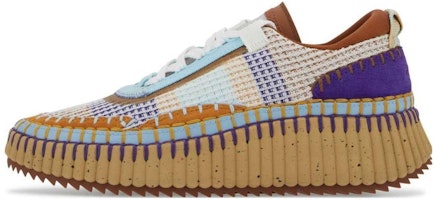 (Women) Chloe Low-Top Lace-Up Sneaker 'White Blue' CHC22S579Y099L (Women) Chloe Low-Top Lace-Up Sneaker 'White Blue' CHC22S579Y099L