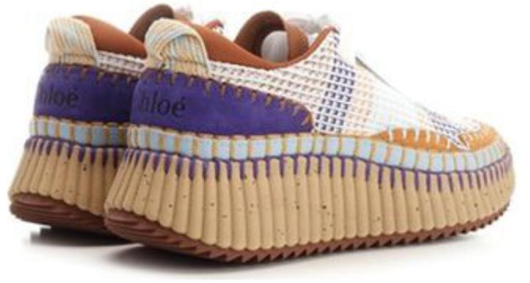 Chloe蔻依 圓頭繫帶 低幫 運動休閒鞋 女款 白藍 Shop Chloe蔻依 圓頭繫帶 低幫 運動休閒鞋 女款 白藍