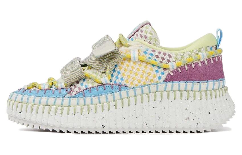 (W) Chloe Low 'White Green'