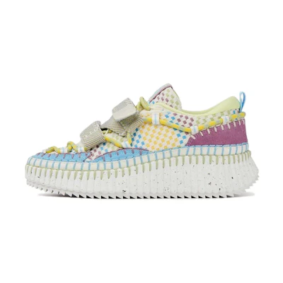 (W) Chloe Low 'White Green'