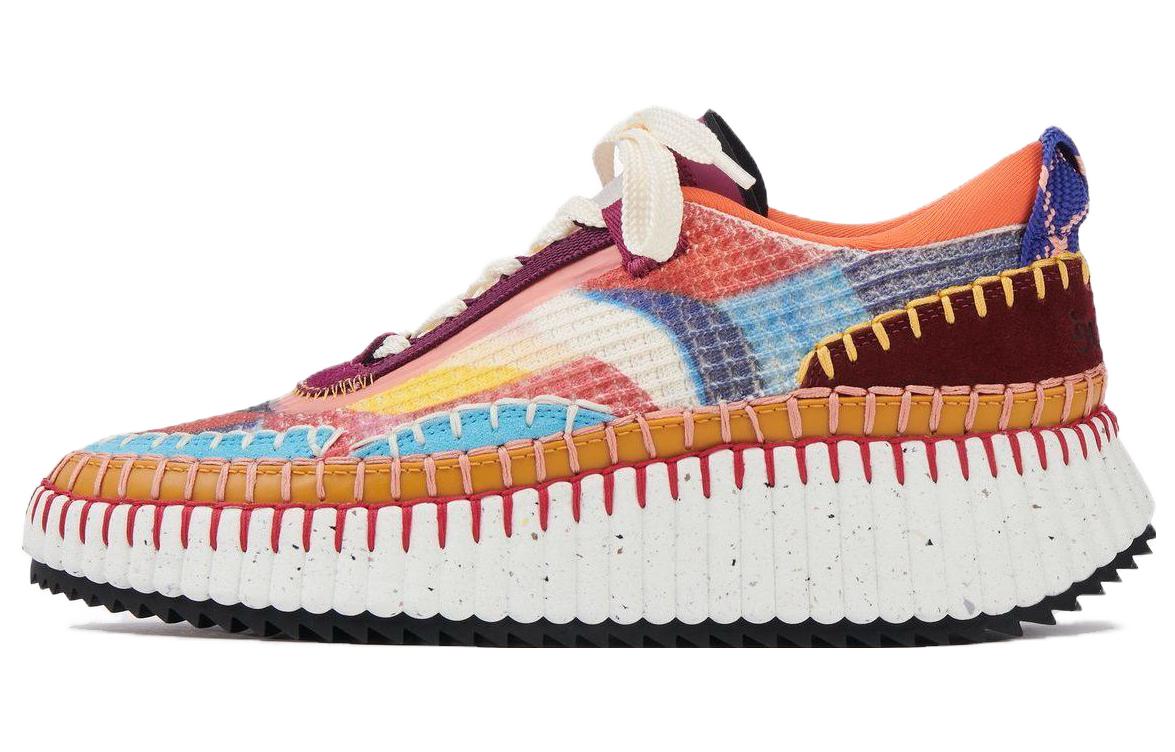 (W) Chloe Low Top Sneaker 'Red White'