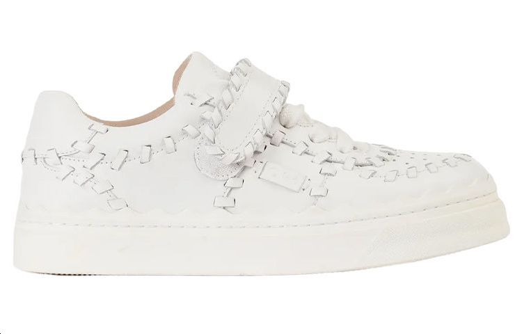 (W) Chloe Low Top Velcro Sneaker 'White Leather' 圖 2