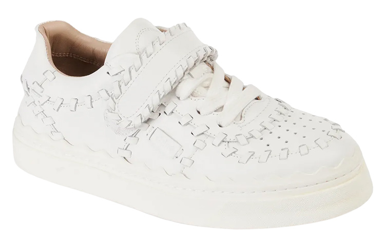 (W) Chloe Low Top Velcro Sneaker 'White Leather' 圖 3