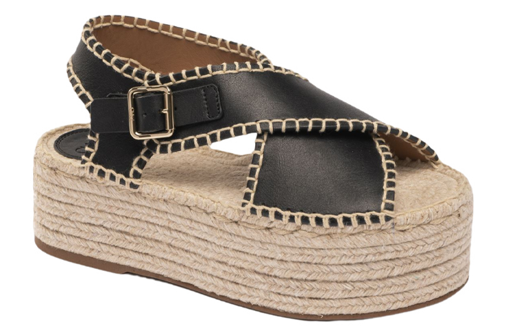 Order (W) Chloe Lucinda Sandal Espadrille Platform 'Hitam' CHC22U643Y9001