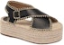 (W) Chloe Lucinda Sandal Bertapak Espadrille 'Hitam' CHC22U643Y9001
