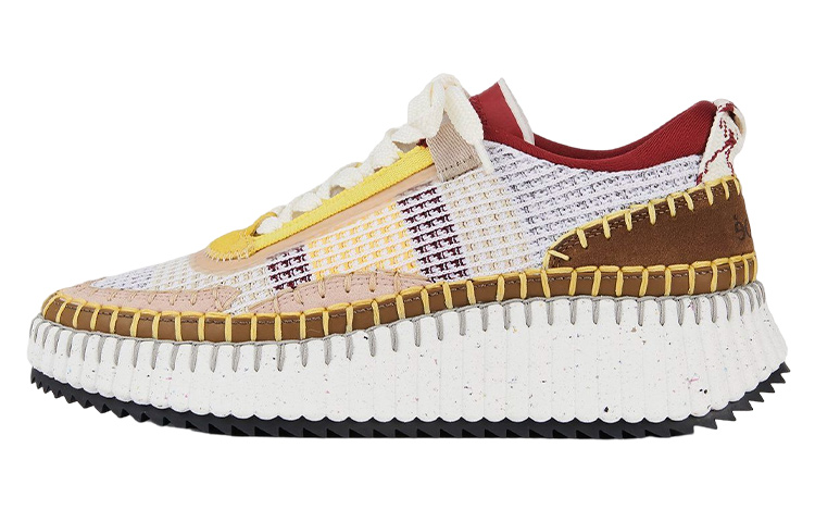 (Women) Chloe Nama Low 'White Brown Fashion Strap' CHC22S579Y022H