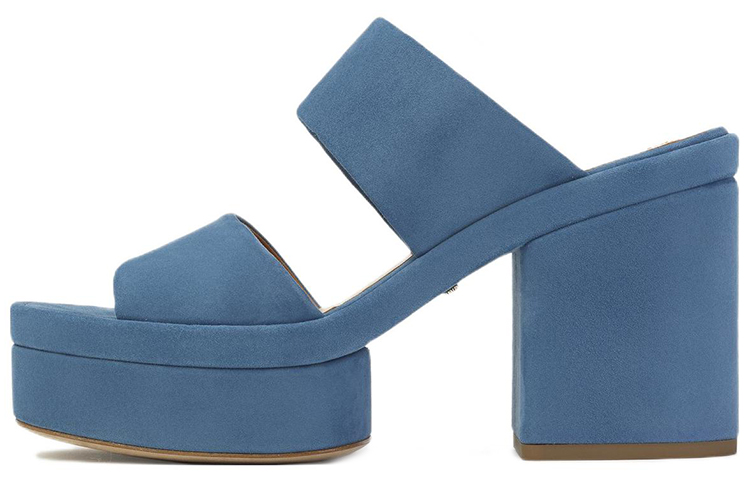 Buy (W) Chloe Odina Sandal Hak Tinggi Terbuka 'Kulit Kambing Biru' CHC23S784CJ484