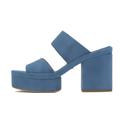 (W) Chloe Odina High-Heeled Open-Toe Sandals 'Blue Goat Skin'