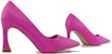 (W) Chloe Oli 'Pink Shearling Slip-On' Tumit Tinggi Perempuan CHC23S817CJ6Q2