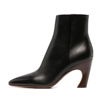 (W) Chloe Oli Leather Zip CMFT Bootie 'Black'