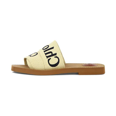 (W) Chloe Open-Toe Slide 'Fashion Yellow-Brown'