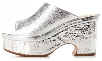 (Women) Chloe Open Toe Chunky Heel Round Mule 'Silver' CHC23U863EM9DL (Women) Chloe Open Toe Chunky Heel Round Mule 'Silver' CHC23U863EM9DL