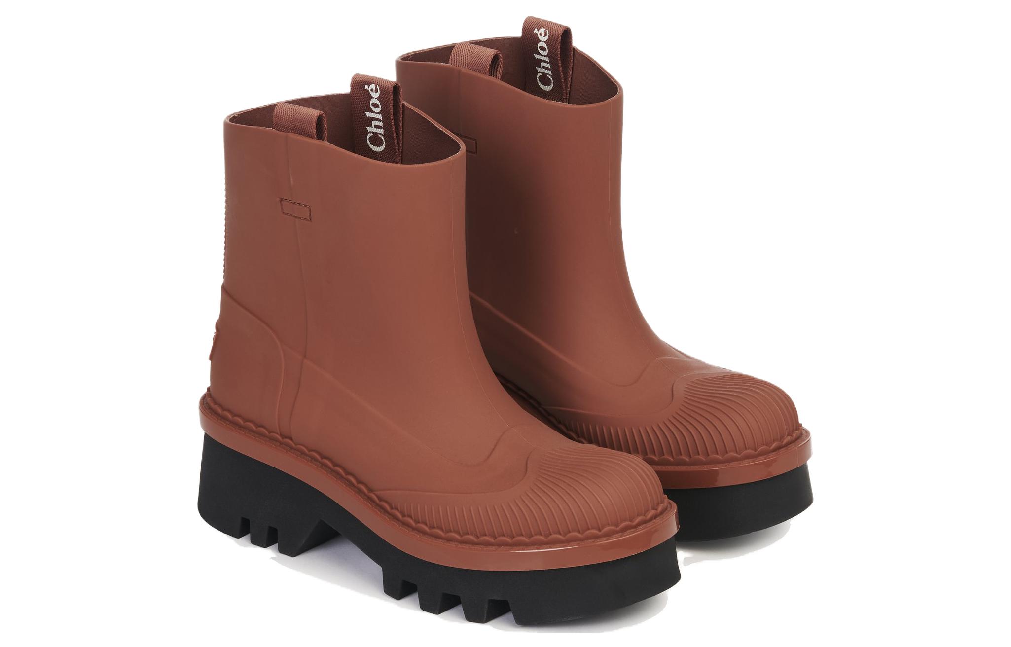 Lookbook (W) クロエ レインブーツ（栗色） CHC23A904FP26K