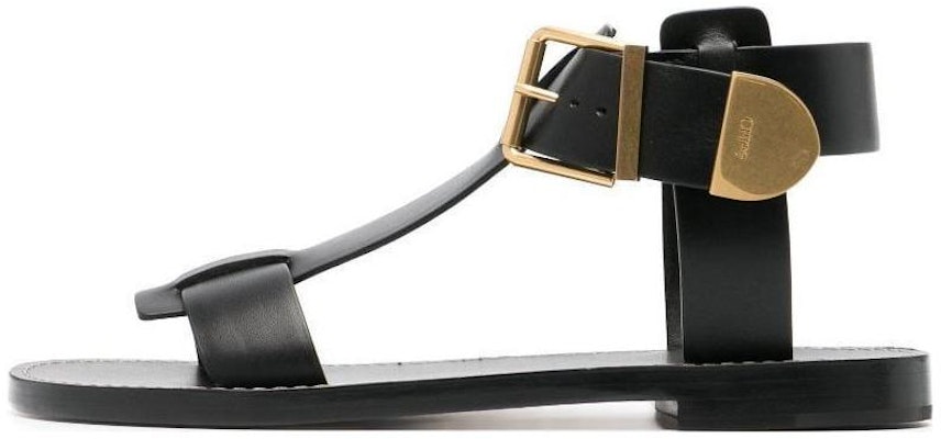 (Women) Chloe Rebecca Flat Sandal 'Black Gold' CHC23A884EX001 Buy (Women) Chloe Rebecca Flat Sandal 'Black Gold' CHC23A884EX001