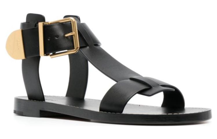 Order (W) Sandal Rata Chloe Rebecca 'Hitam Emas' CHC23A884EX001