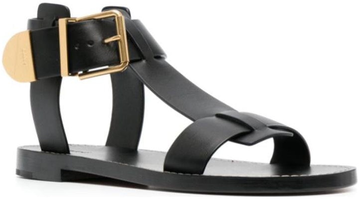 (Women) Chloe Rebecca Flat Sandal 'Black Gold' CHC23A884EX001 Order (Women) Chloe Rebecca Flat Sandal 'Black Gold' CHC23A884EX001
