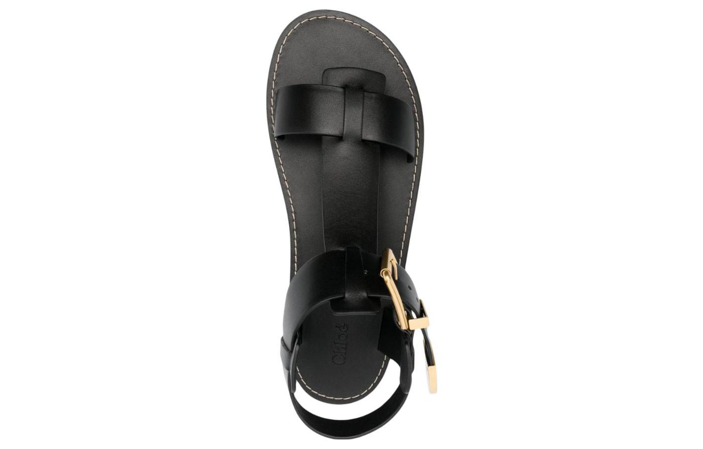 Lookbook (W) Sandal Rata Chloe Rebecca 'Hitam Emas' CHC23A884EX001