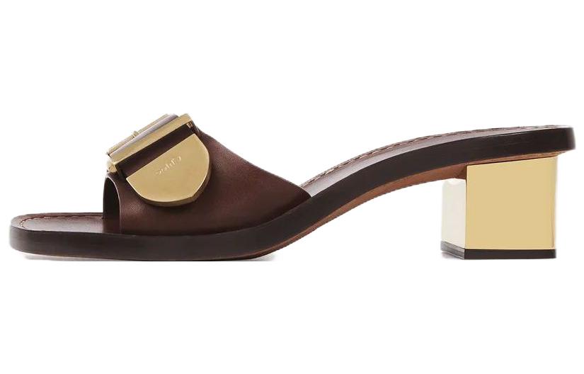 Buy 克洛伊 Rebecca 時尚露趾 一字拖鞋 女款 棕色