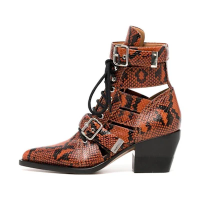 (W) Chloe Reilly Leather Boot 'Rust'