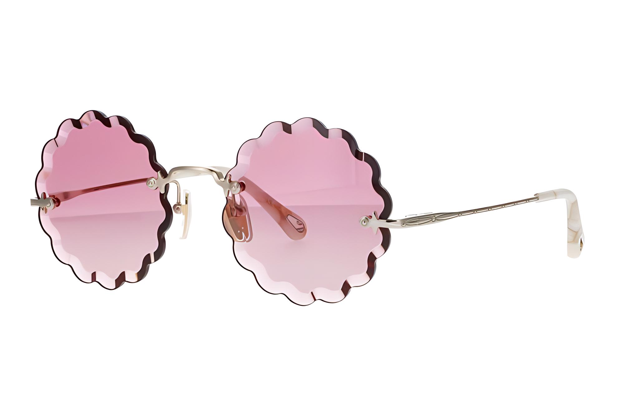 (Women) Chloe Round Sunglasses Pink - Stylish & Elegant Design. CH0047S-005