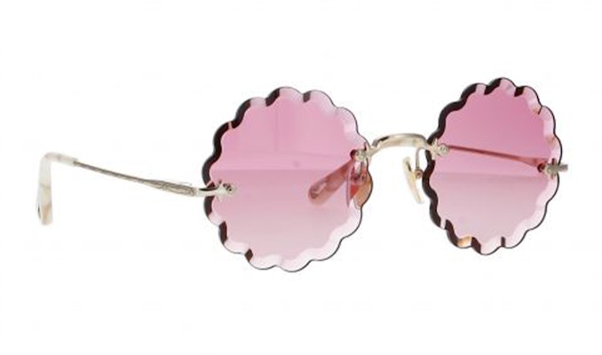 (W) Cermin Mata Bulat Chloe Pink - Rekaan Bergaya & Elegan. CH0047S-005 1