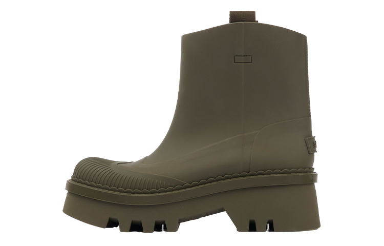 (Women) Chloe Round Toe Slip-On Rain Boots 'Green' CHC23A904FP3E4