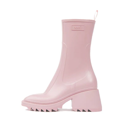 (W) Chloe Rubber Boots 'Fashion Zip Pink'