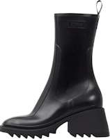 (Women) Chloe Rubber Slip-On Chunky Heel Ankle Boot 'Black' CHC22A239Z2001 (Women) Chloe Rubber Slip-On Chunky Heel Ankle Boot 'Black' CHC22A239Z2001