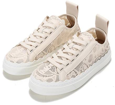 (W) クロエ ライトベージュ レースアップ スニーカー CHC19U108D2-6J1 Lookbook (W) クロエ ライトベージュ レースアップ スニーカー CHC19U108D2-6J1