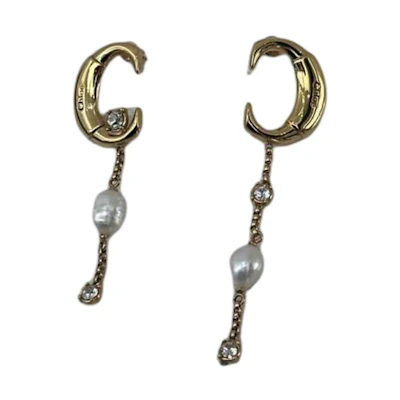 (Women) Chloe Solid Gold Decorative Earrings for Women - Gold. CHC20AFE75BNC9DA