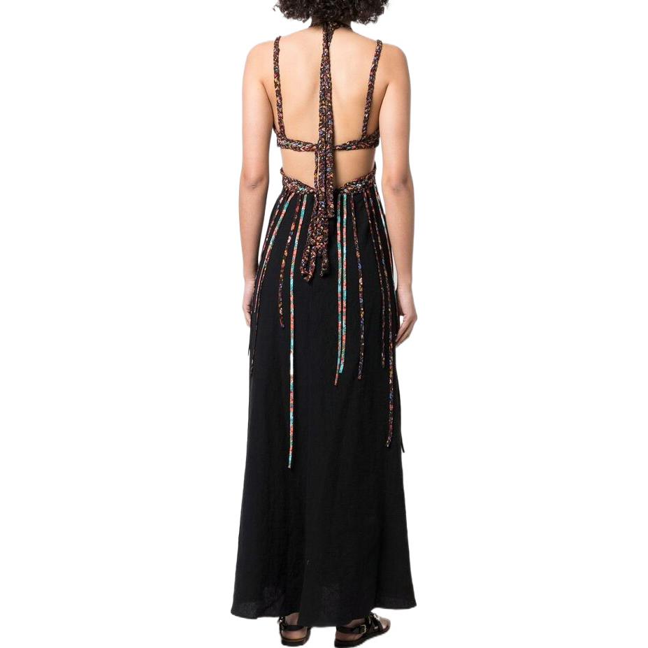 Shop (W) クロエ SS22 ブラウン プリーツ スリーブレス サンドレス C22SRO204849C0