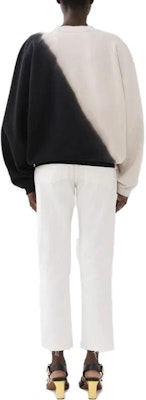 (W) クロエ SS23 カラーブロック ロゴプリント クルーネックスウェット ブラック/ホワイト CHC23AJH11191905 Shop (W) クロエ SS23 カラーブロック ロゴプリント クルーネックスウェット ブラック/ホワイト CHC23AJH11191905