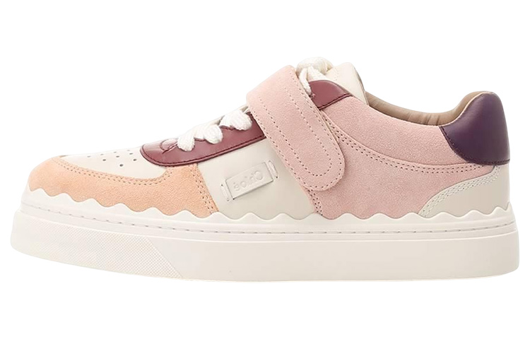 (W) Chloe Suede Fashion Sneaker 'Pink'