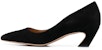 (W) Chloe Tumit Tinggi Suede 'Slip-On Hitam' CHC23S818CJOLI001