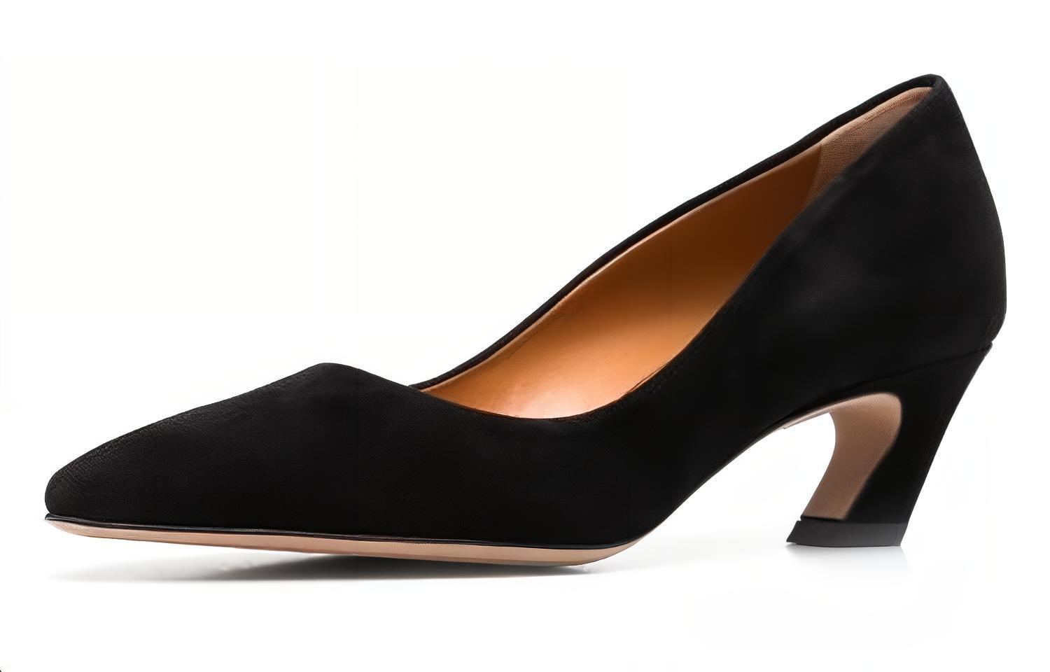 Lookbook (W) Chloe Suède Hoge Hakken ''Zwart Slip-On'' CHC23S818CJOLI001