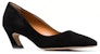 (W) Chloe Tumit Tinggi Suede 'Slip-On Hitam' CHC23S818CJOLI001