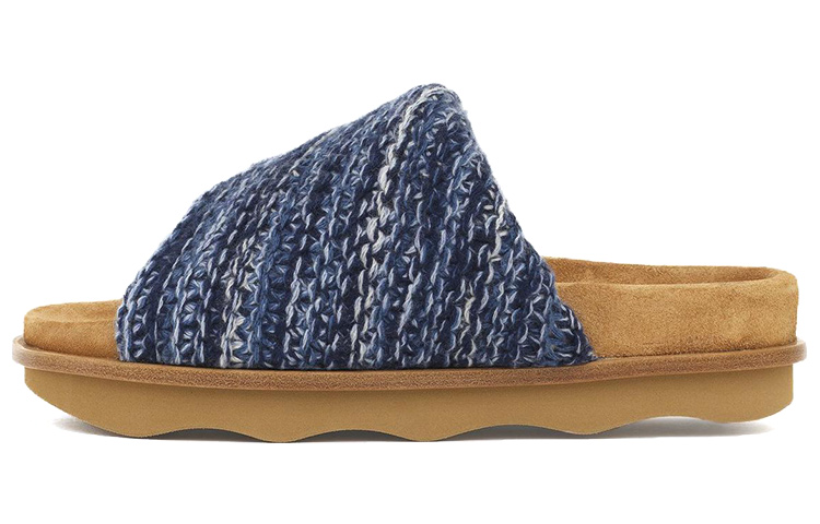 (Women) Chloe Thick Sole Slide Sandals 'Blue Brown' CHC22A695AO4ZA