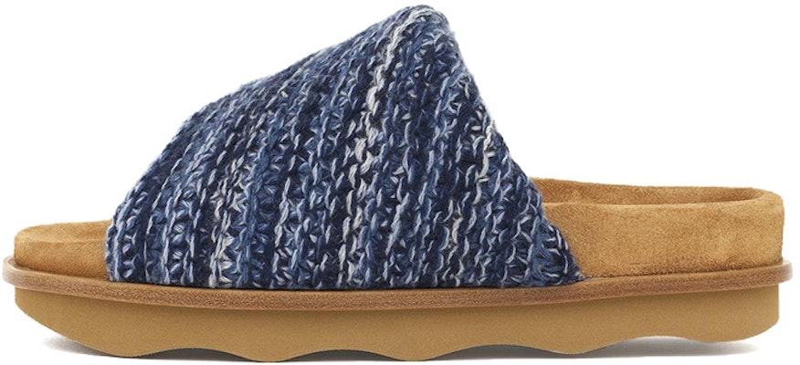 (Women) Chloe Thick Sole Slide Sandals 'Blue Brown' CHC22A695AO4ZA Buy (Women) Chloe Thick Sole Slide Sandals 'Blue Brown' CHC22A695AO4ZA